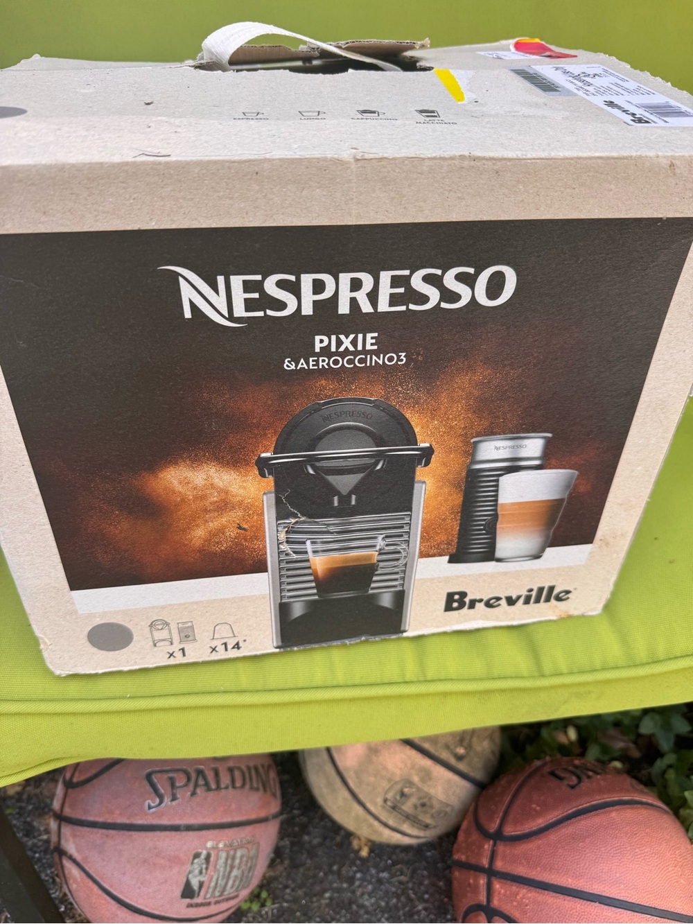 Nespresso Pixie & Aeroccino3 by Breville - Black and Silver